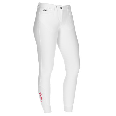 Janne x PinkRibbon Vollbesatz-Grip-Reithose Damen Covalliero Weiß Wei&amp;amp;amp;amp;amp;szlig;