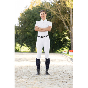 Janne x PinkRibbon Vollbesatz-Grip-Reithose Damen Covalliero Weiß Wei&amp;amp;amp;amp;amp;szlig;