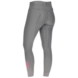 Janne x PinkRibbon Vollbesatz-Grip-Reithose Damen Covalliero Graphit Grau