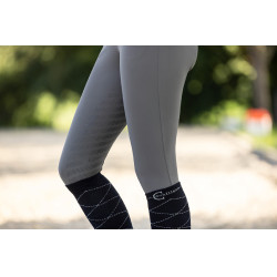 Janne x PinkRibbon Vollbesatz-Grip-Reithose Damen Covalliero Graphit Grau