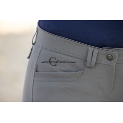 Janne x PinkRibbon Vollbesatz-Grip-Reithose Damen Covalliero Graphit Grau