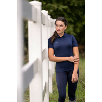 Damen-Poloshirt kurzarm Covalliero Graphit Grau