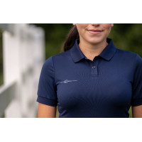Damen-Poloshirt kurzarm Covalliero Graphit Grau