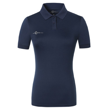 Damen-Poloshirt kurzarm Covalliero Marine Marineblau