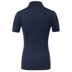 Damen-Poloshirt kurzarm Covalliero Marine Marineblau