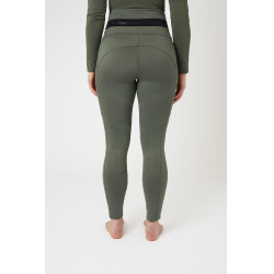 Reitleggings B Vertigo Caitlin mit hoher Taille und Vollbesatz für Damen Skarabäusgrün Gr&uuml;n