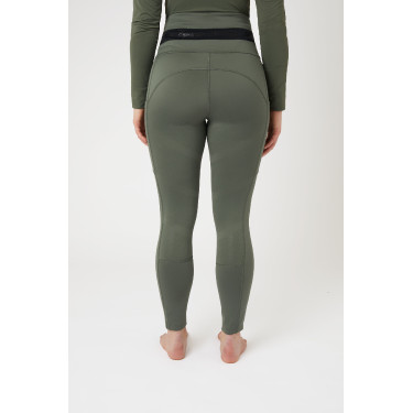 Reitleggings B Vertigo Caitlin mit hoher Taille und Vollbesatz für Damen Skarabäusgrün Gr&uuml;n