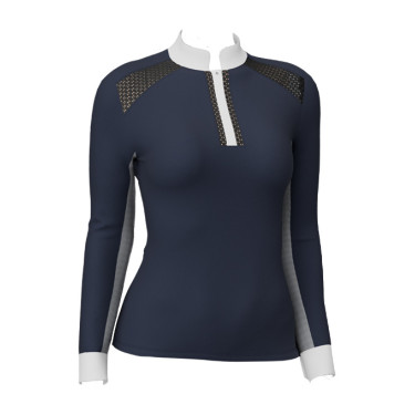 LeMieux Camille Wettkampfshirt langarm Marine altes Modell Marineblau