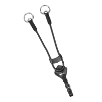 Martingale LeMieux élastique avec protection de poitrail Schwarz / Silber