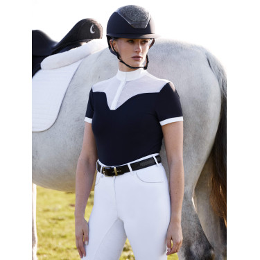 Turnierpolo Emily LeMieux Kurzarm Marine altes Modell Turnierpolo Emily LeMieux Kurzarm Marine altes Modell