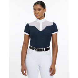 Turnierpolo Emily LeMieux Kurzarm Marine altes Modell Marineblau