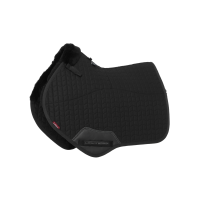 LeMieux Stoßdämpfende Schabracke Lined Close Contact Square Merino+ Schwarz / schwarz