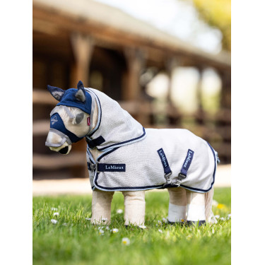 Fliegendecke für Spielzeug-Mini-Pony LeMieux Grau / Marine