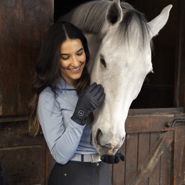 Gants d’équitation femme KLhuda Kingsland Blanc