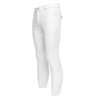 Pantalon d'équitation sans couture grips genoux homme KLkoa Kingsland Blanc Pantalon d'équitation sans couture grips genoux homme KLkoa Kingsland Blanc