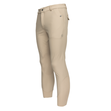Pantalon d'équitation sans couture grips genoux homme KLkoa Kingsland Blanc