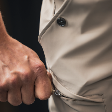 Reithose nahtlos Vollbesatz Herren KLkoa Kingsland Beiger Pflasterstein