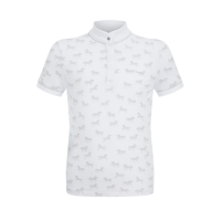 Wettkampf-Poloshirt Mini Bella LeMieux Weiß Weiß