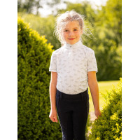 Wettkampf-Poloshirt Mini Bella LeMieux Weiß Weiß Wettkampf-Poloshirt Mini Bella LeMieux Weiß Weiß