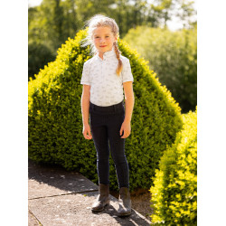 Wettkampf-Poloshirt Mini Bella LeMieux Weiß Weiß