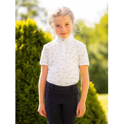 Wettkampf-Poloshirt Mini Bella LeMieux Weiß Weiß