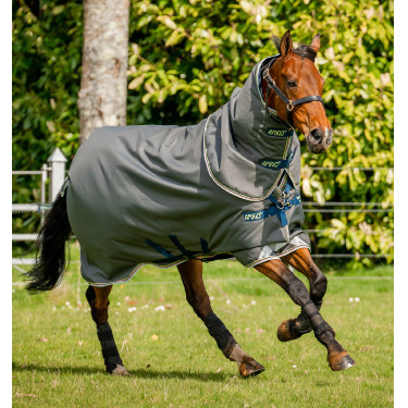 Pferdedecke Horseware Amigo® Bravo 12 Plus 250g 1200D Grau Shadow / Marine / Limette