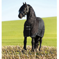Stalldecke Horseware Rambo® 200g 1000D Schwarz / schwarz / silber Stalldecke Horseware Rambo® 200g 1000D Schwarz / schwarz / silber