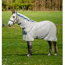 Horseware Amigo Bug Rug 0g Fliegendecke Mondgrau / Marine / Limette