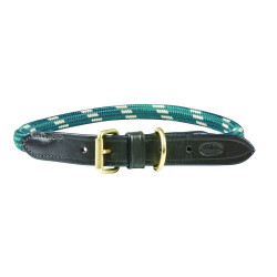 Weatherbeeta Hundehalsband aus Leder und Seil Jägergrün / Braun Gr&amp;amp;amp;amp;amp;amp;amp;amp;uuml;n