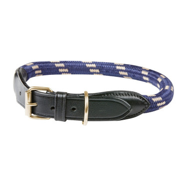 Weatherbeeta Hundehalsband aus Leder und Seil Braun / Marineblau Weatherbeeta Hundehalsband aus Leder und Seil Braun / Marineblau