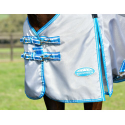 Fliegendecke Combo Weatherbeeta ComFiTec Hexi Shield Silber / Marineblau