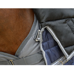 Stalldecke Weatherbeeta Combo Channel Quilt II Dunkelblau / Grau / Weiß