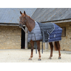 Stalldecke Weatherbeeta Combo Channel Quilt II Dunkelblau / Grau / Weiß