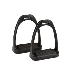 Steigbügel aus Polymer Korsteel Schwarz / schwarz
