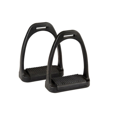 Steigbügel aus Polymer Korsteel Schwarz / schwarz