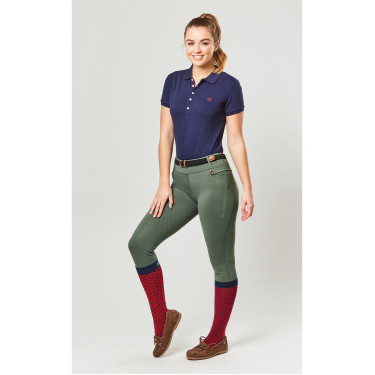 Damen-Reitleggings Dublin Cool-It Olivgrün Gr&uuml;n