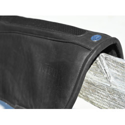 Anatomisches Jump'In Stoßdämpferkissen aus Leder und Filz Schwarz