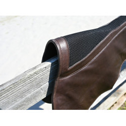 Anatomisches Jump'In Stoßdämpferkissen aus Leder und Filz Schwarz