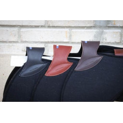 Jump'In Stoßdämpfer aus schwarzem Filz und Leder Havanna Braun