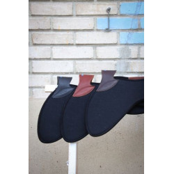 Jump'In Stoßdämpfer aus schwarzem Filz und Leder Havanna Braun