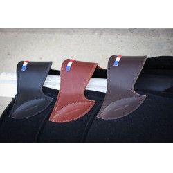 Jump'In Stoßdämpfer aus schwarzem Filz und Leder Havanna Braun