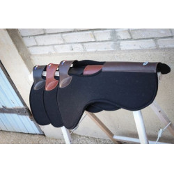 Jump'In Stoßdämpfer aus schwarzem Filz und Leder Havanna Braun