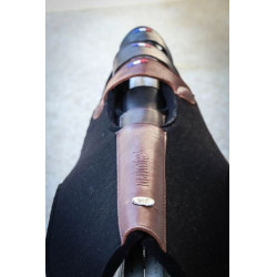 Jump'In Stoßdämpfer aus schwarzem Filz und Leder Havanna Braun