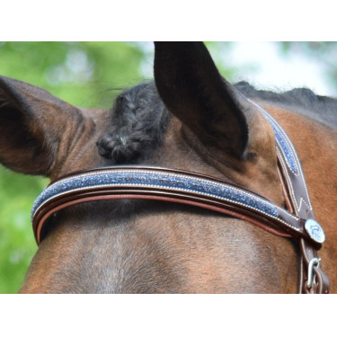 Filet Jump'In Crystal kombiniertem Reithalfter Week Havanna Kristall Blau Filet Jump'In Crystal kombiniertem Reithalfter Week Havanna Kristall Blau