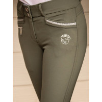 Reithose Junior Mädchen Marie Jump'In Khaki Gr&uuml;n