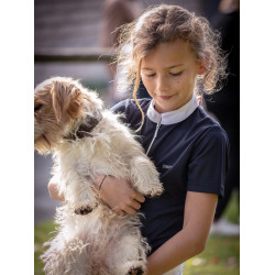 Wettkampfpolo Jump'In Kurzarm Charlie Marine Marineblau