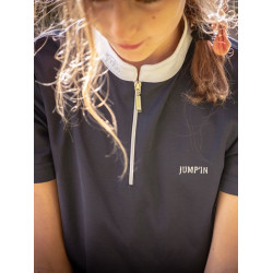 Wettkampfpolo Jump'In Kurzarm Charlie Marine Marineblau