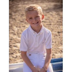 Wettkampf-Poloshirt Jump'In Kurzarm Gaston Weiß Weiß