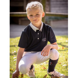 Wettkampf-Poloshirt Jump'In Kurzarm Gaston Marine Marineblau