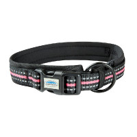 Hundehalsband Weatherbeeta reflektierend Schwarz / Rosa
